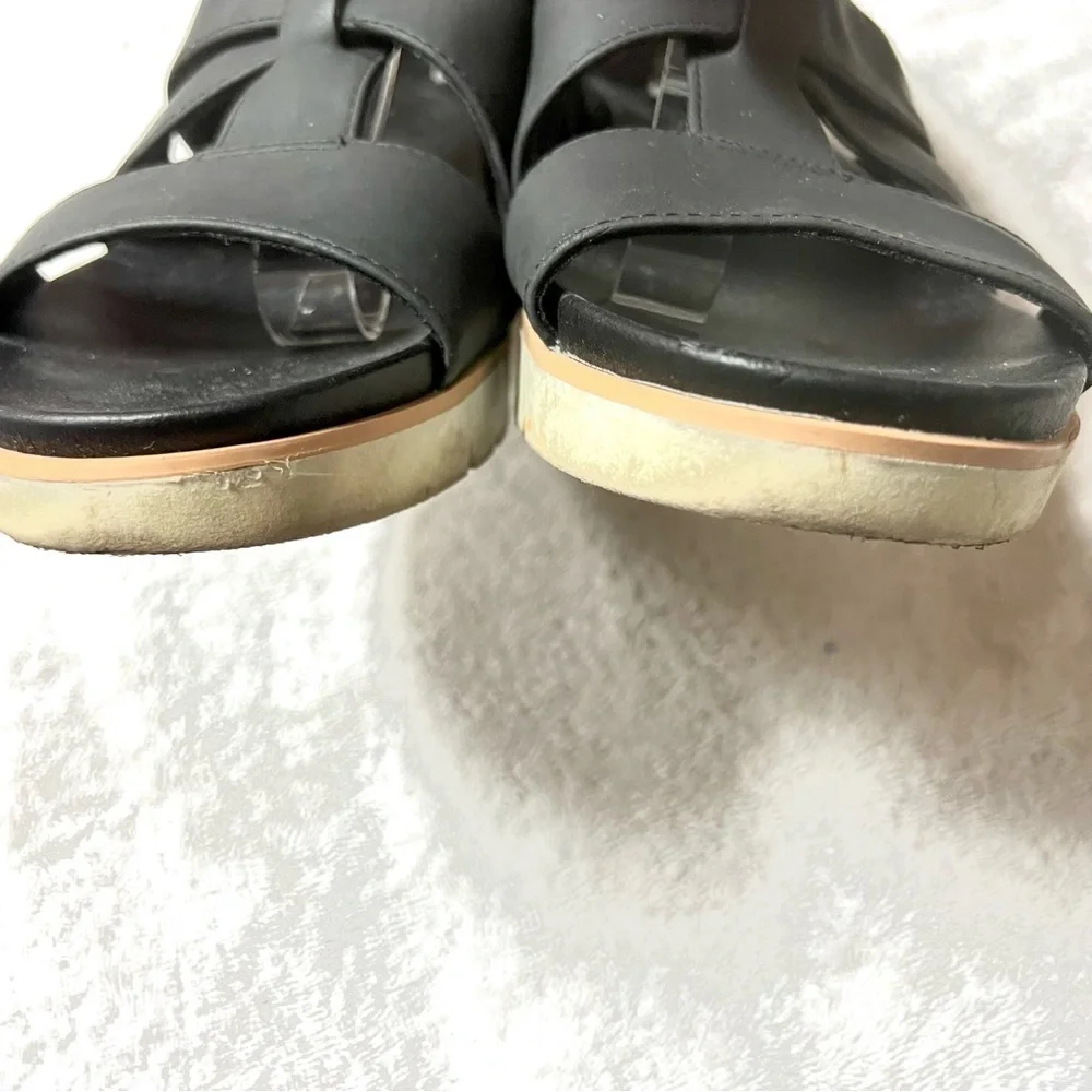 Dr. Scholl's Got This Strappy Wedge Black Sandals platform women size 9M